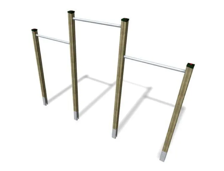 Kletterger�st DIN EN 1176 �Reck� 3-teilg Reckstange